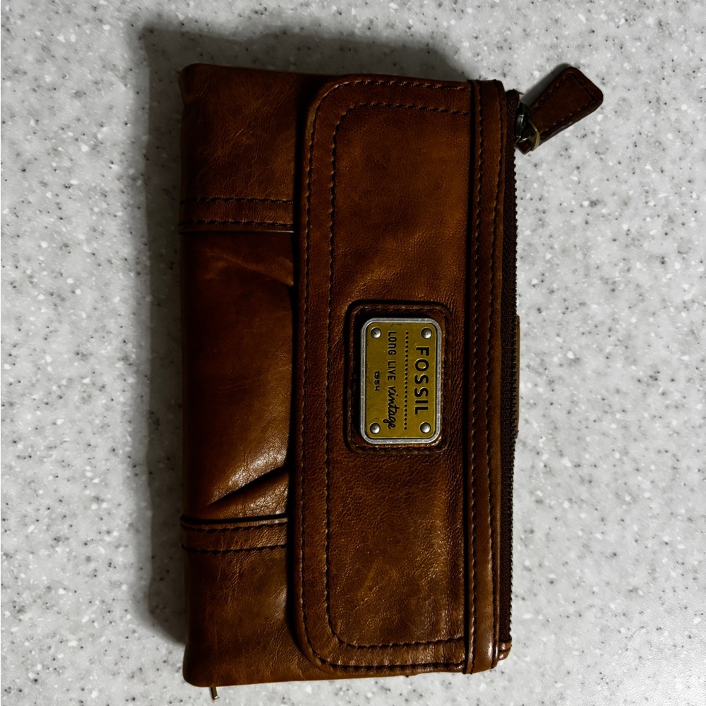 Fossil Tan Leather Wallet